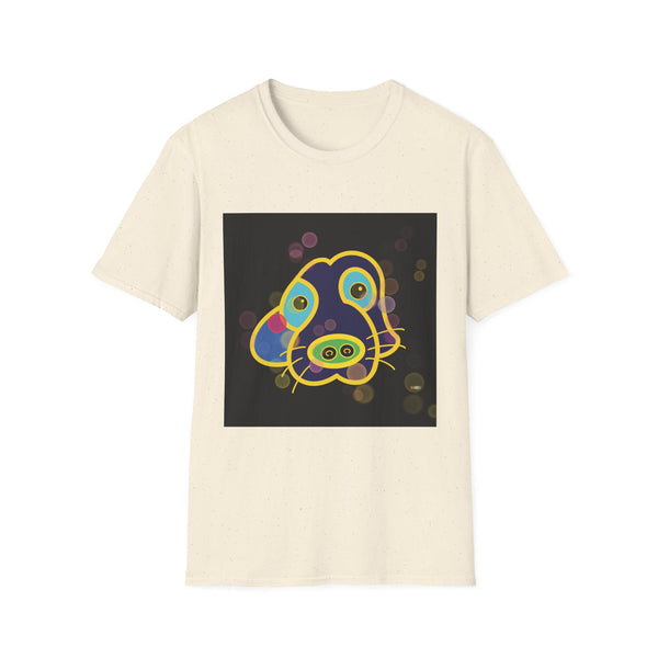 Neon Puppy Pop Art T-Shirt — Colorful Jay Dog Face Graphic Tee