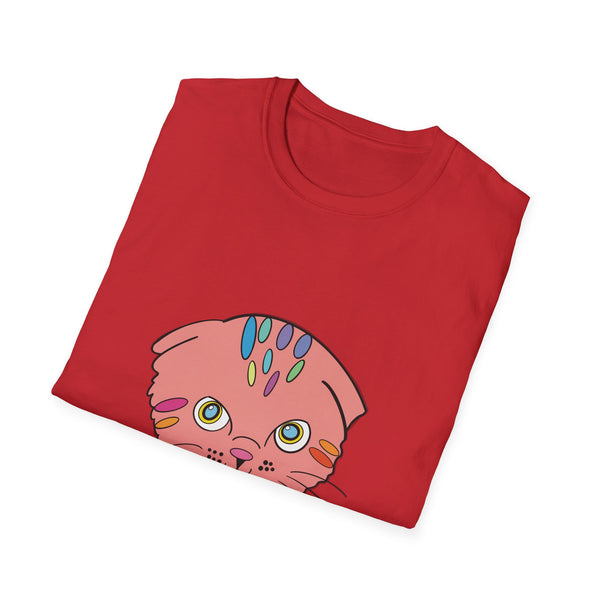 Cat Face Floral Tee — Cute Pink Kitty Graphic T-Shirt