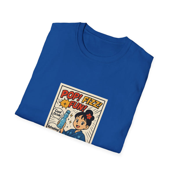 Ramune Pop Comic T-Shirt — Retro Japanese Soda Poster Tee