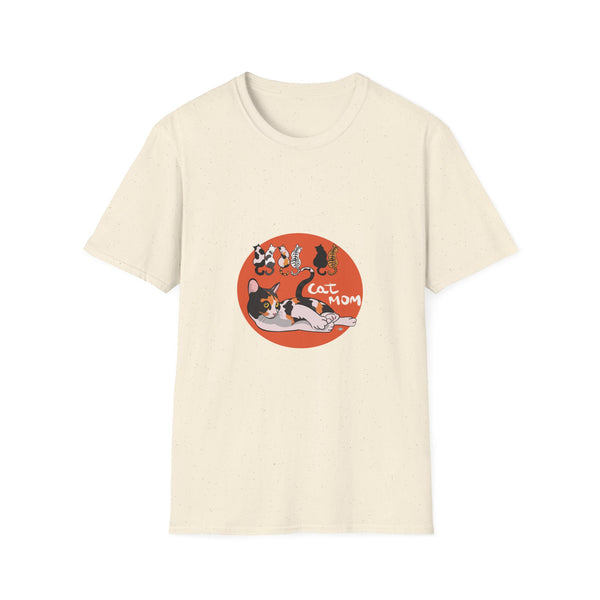 Cat Mom Graphic T-Shirt — Cute Calico Cats Illustration Neko neko