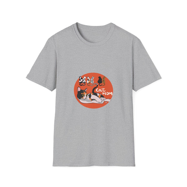 Cat Mom Graphic T-Shirt — Cute Calico Cats Illustration Neko neko