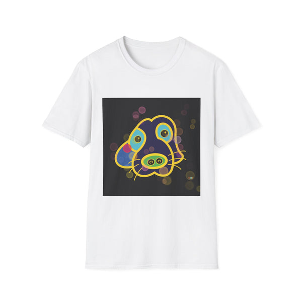 Neon Puppy Pop Art T-Shirt — Colorful Jay Dog Face Graphic Tee