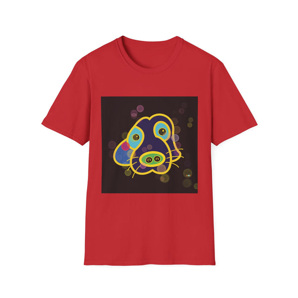Neon Puppy Pop Art T-Shirt — Colorful Jay Dog Face Graphic Tee
