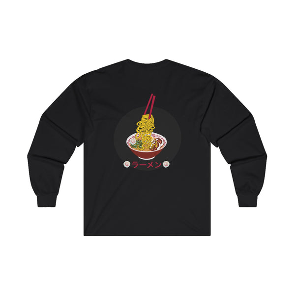 Unisex Ultra Cotton Long Sleeve Tee Ramen ラーメン back print