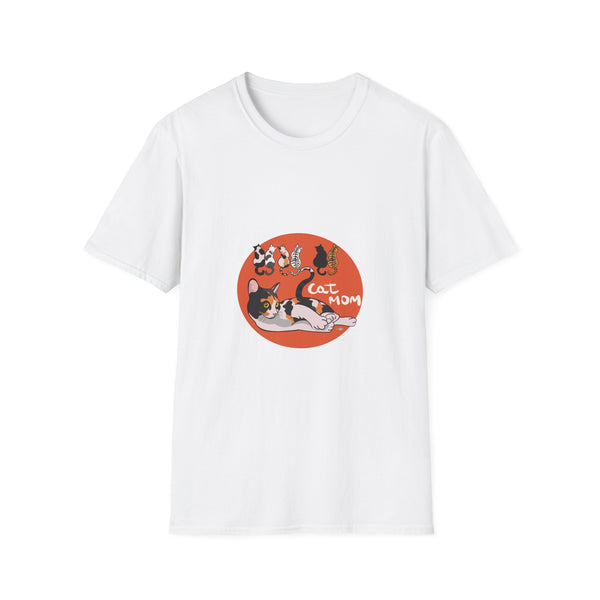 Cat Mom Graphic T-Shirt — Cute Calico Cats Illustration Neko neko