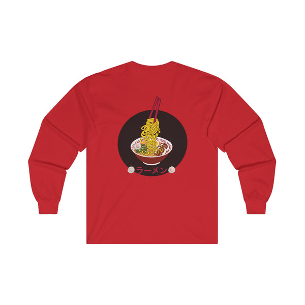 Unisex Ultra Cotton Long Sleeve Tee Ramen ラーメン back print