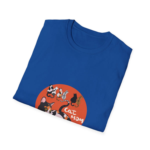Cat Mom Graphic T-Shirt — Cute Calico Cats Illustration Neko neko
