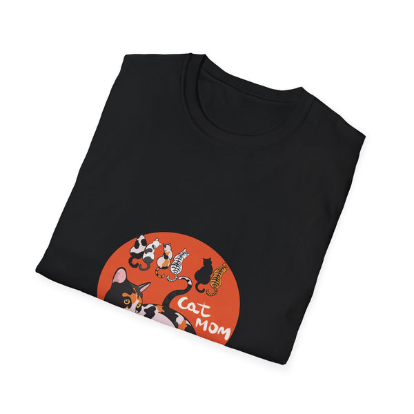 Cat Mom Graphic T-Shirt — Cute Calico Cats Illustration Neko neko