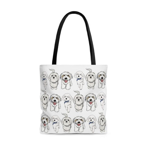 AOP Tote Bag Sacco's love friend dogs design 2022