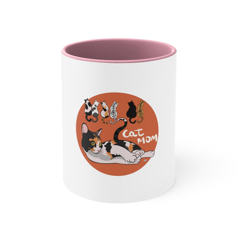 Accent Coffee Mug, 11oz Sacco's Love Cat Mom design 2022
